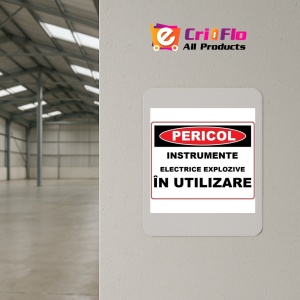 Indicator Placute pentru instrumente electrice explozive in utilizare, Sticker autocolant - Img 3