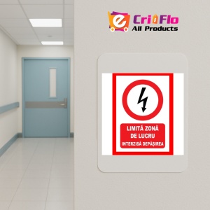 Indicator Placute pentru limita zona de lucru interzis depasirea, Sticker autocolant - Img 4