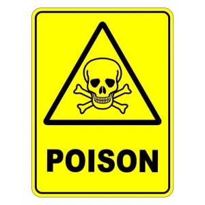 Indicator Poison Sign, Sticker autocolant