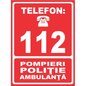 Indicator Pompieri politie ambulanta, Sticker autocolant