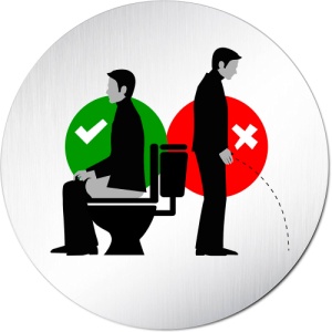 Indicator Pozitie pentru toaleta, Sticker autocolant