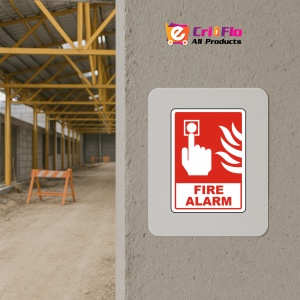 Indicator Press For Fire Alarm Sign, Sticker autocolant - Img 5