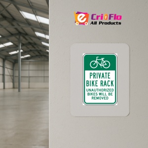 Indicator Private Bike Rack Sign, Sticker autocolant - Img 3