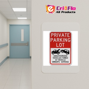 Indicator Private Parking Lot Unauthorized Vehicles sign, Sticker autocolant - Img 4