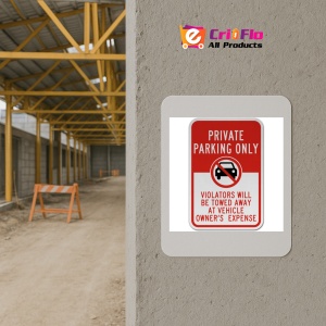 Indicator Private Parking Only Violators Will Be Towed Away At Vehicle Owner's Expense, Sticker autocolant - Img 5