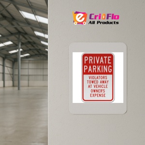 Indicator Private Parking Violators Towed Sign, Sticker autocolant - Img 3