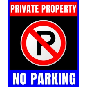 Indicator Private property no parking signs, Sticker autocolant