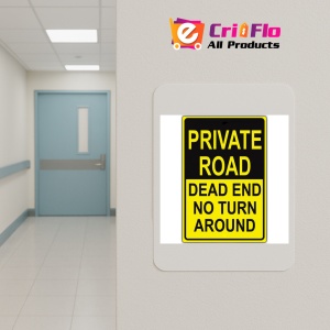 Indicator Private road dead end no turn around, Sticker autocolant - Img 4