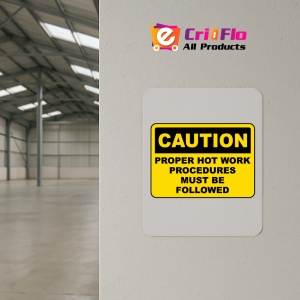 Indicator Proper Hot Work Procedures Sign, Sticker autocolant - Img 3