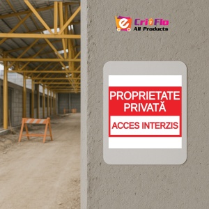 Indicator Proprietati private acces interzis, Sticker autocolant - Img 5