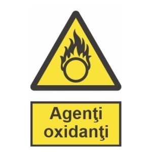 Indicator protectia muncii agenti oxidanti, Sticker autocolant