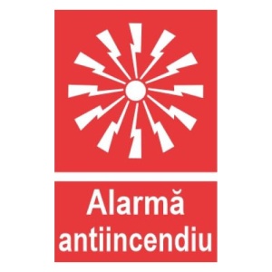 Indicator protectia muncii alarma antiincendii, Sticker autocolant