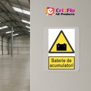 Indicator protectia muncii baterie de acumulatori, Sticker autocolant - Img 4