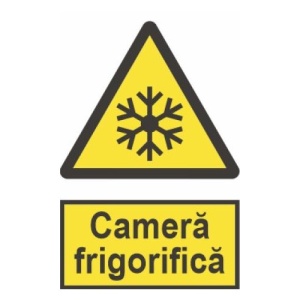 Indicator protectia muncii camera frigorifica, Sticker autocolant