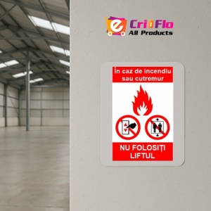 Indicator protectia muncii nu folositi liftul, Sticker autocolant - Img 4
