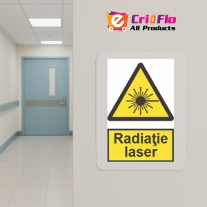 Indicator protectia muncii radiatie laser, Sticker autocolant - Img 5