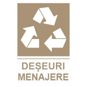 Indicator protectia muncii reciclare deseuri menajere, Sticker autocolant