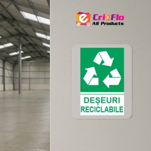 Indicator protectia muncii reciclare deseuri reciclabile, Sticker autocolant - Img 4