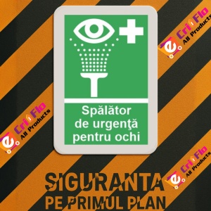 Indicator protectia muncii spalator ochi de urgenta, Sticker autocolant - Img 3