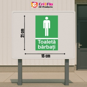 Indicator protectia muncii toaleta wc barbati, Sticker autocolant - Img 2