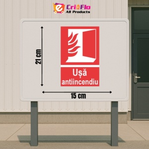 Indicator protectia muncii usa antiincendiu, Sticker autocolant - Img 2