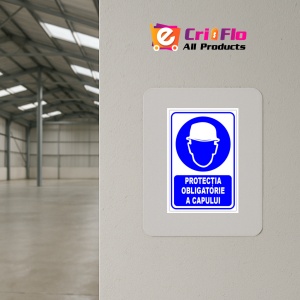 Indicator Protectia obligatorie a capului, Sticker autocolant - Img 3
