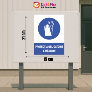 Indicator Protectia obligatorie a mainilor, Sticker autocolant - Img 2