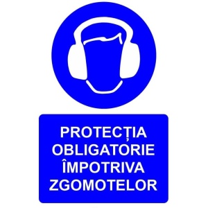 Indicator Protectia obligatorie impotriva zgomotelor indicator de obligativitate, Sticker autocolant