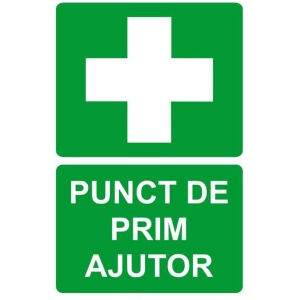 Indicator Punct de prim ajutor 1, Sticker autocolant