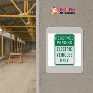 Indicator Reserved Electric Vehicles Only Sign, Sticker autocolant - Img 5