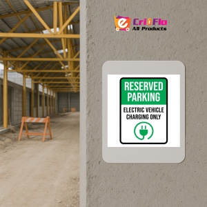 Indicator Reserved parking electric vehicle charging only, Sticker autocolant - Img 5