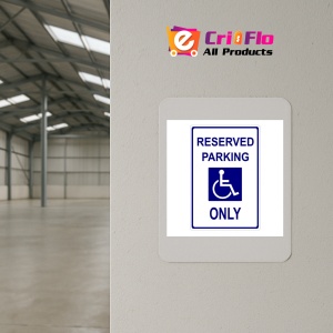 Indicator Reserved parking only sign, Sticker autocolant - Img 3