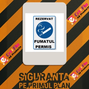 Indicator rezervat fumatul permis loc de fumat, Sticker autocolant - Img 3