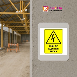 Indicator Risk Of Electric Shock Sign, Sticker autocolant - Img 5