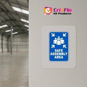 Indicator Safe Assembly Area Sign, Sticker autocolant - Img 3