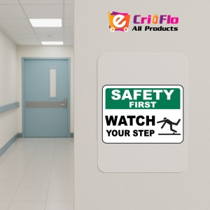 Indicator Safety First Watch Your Step Sign, Sticker autocolant - Img 4