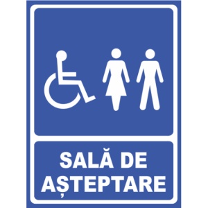 Indicator Sala de asteptare, Sticker autocolant