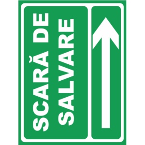 Indicator Scara de salvare, Sticker autocolant