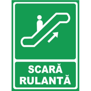 Indicator Scara rulanta urcare, Sticker autocolant