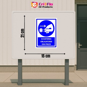 Indicator Scoaterea obligatorie din priza, Sticker autocolant - Img 2