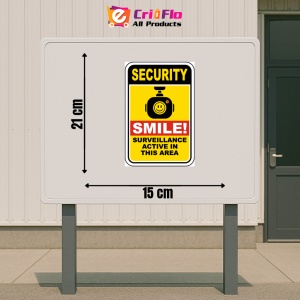 Indicator Security Smile Active In This Area Sign, Sticker autocolant - Img 2