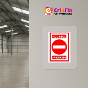 Indicator Semn accesul interzis, Sticker autocolant - Img 4