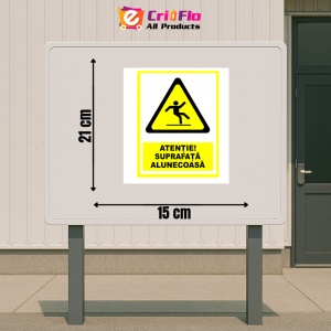 Indicator Semn atentie suprafata alunecoasa, Sticker autocolant - Img 2