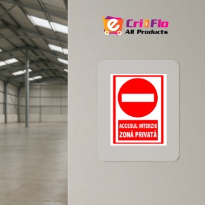 Indicator Semn de accesul interzis si zona privata, Sticker autocolant - Img 4
