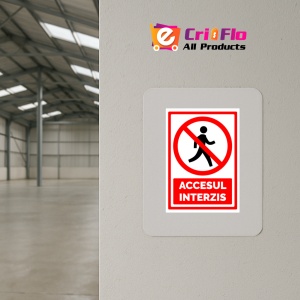 Indicator Semn de accesul interzis, Sticker autocolant - Img 4