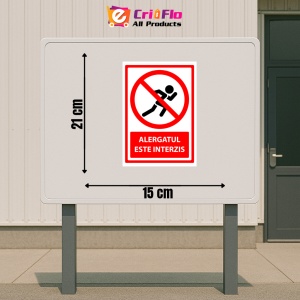 Indicator Semn de alergatul interzis, Sticker autocolant - Img 2