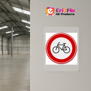 Indicator Semn de circulatie interzis pentru biciclete, Sticker autocolant - Img 4