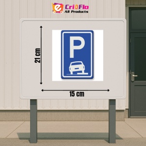 Indicator Semn de circulatie parcare pe trotuar, Sticker autocolant - Img 2