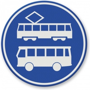 Indicator Semn de circulatie pentru benzile de autobuz si tramvai, Sticker autocolant