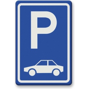 Indicator Semn de circulatie pentru parcare, Sticker autocolant